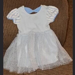 White and Blue Tulle Dress